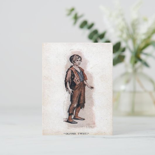 Ancienne carte postale - Oliver Twist (Debout devant)