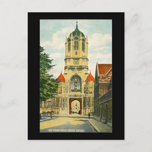 Ancienne carte postale, Oxford, Tom Tower (Devant)