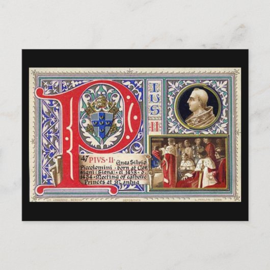 Ancienne carte postale - Pape Pie II (Devant)