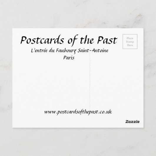 Ancienne carte postale - Paris (Dos)