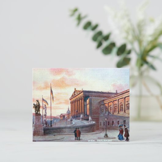 Ancienne carte postale - Parlament, Wien (Debout devant)