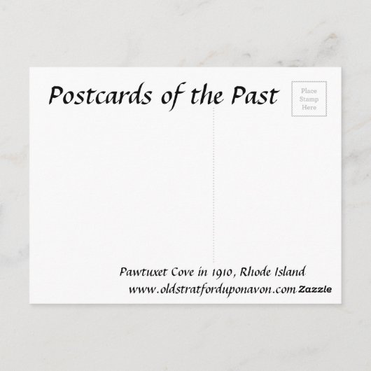 Ancienne carte postale - Pawtuxet Cove, Rhode Isla (Dos)
