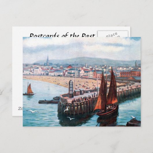 Ancienne carte postale - Peel, île de Man (Devant / Derrière)