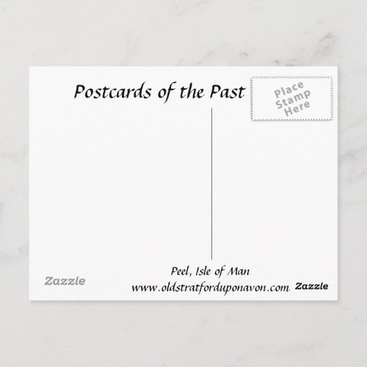 Ancienne carte postale - Peel, île de Man (Dos)