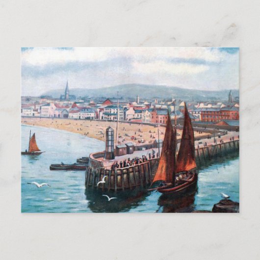 Ancienne carte postale - Peel, île de Man (Devant)