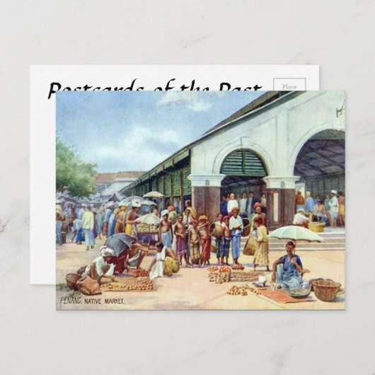 Ancienne carte postale - Penang, Malaisie (Devant / Derrière)