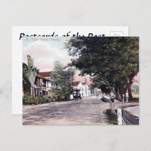Ancienne carte postale - Penang, Malaisie (Devant / Derrière)