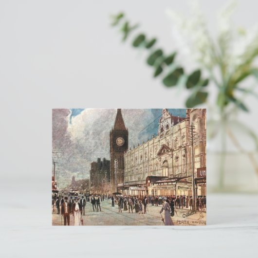 Ancienne carte postale - Perth, Australie occident (Debout devant)