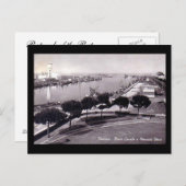 Ancienne carte postale - Pescara, le port (Devant / Derrière)