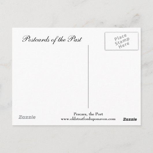 Ancienne carte postale - Pescara, le port (Dos)