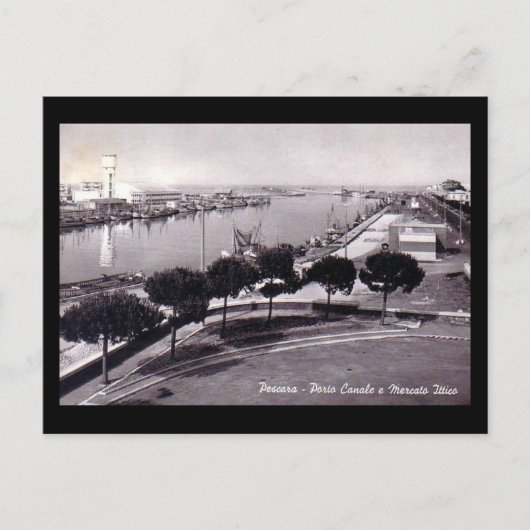 Ancienne carte postale - Pescara, le port (Devant)