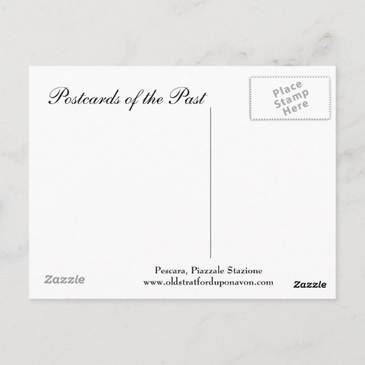 Ancienne carte postale - Pescara, Piazzale Stazion (Dos)