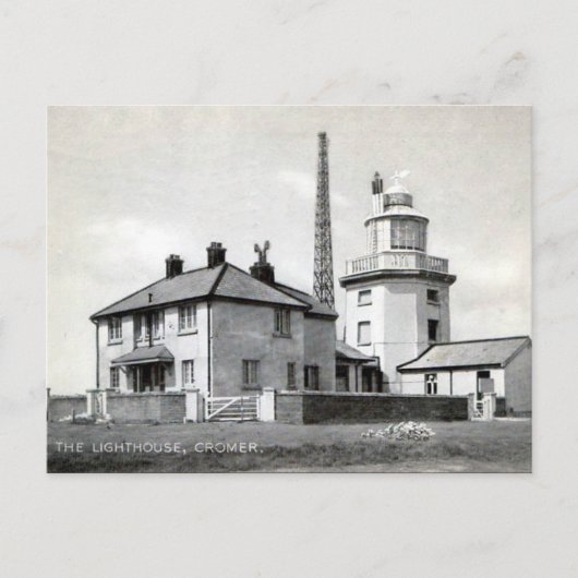 Ancienne carte postale - Phare, Cromer (Devant)
