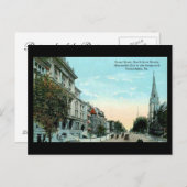 Ancienne carte postale - Philadelphie, rue Broad (Devant / Derrière)