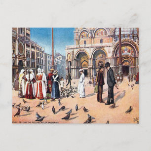 Ancienne carte postale - Piazza San Marco, Venise
