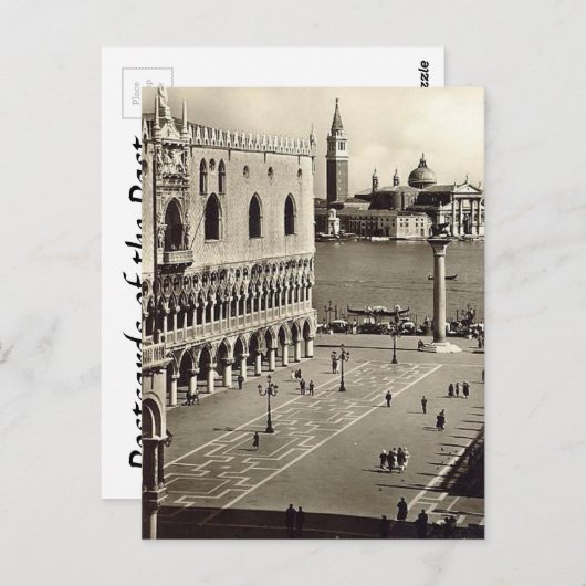 Ancienne carte postale - Piazzetta San Marco, Vene (Devant / Derrière)