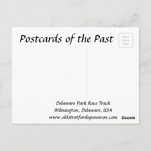 Ancienne carte postale, piste de course du parc De (Dos)