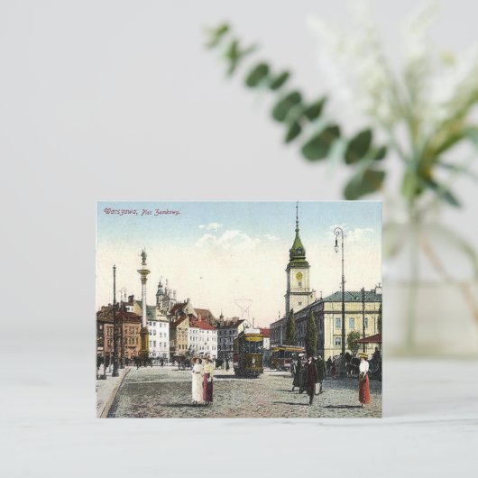 Ancienne Carte Postale - Plac Zamkowy, Varsovie, P (Debout devant)