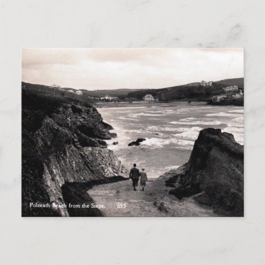 Ancienne carte postale - Polzeath, Cornouailles (Devant)