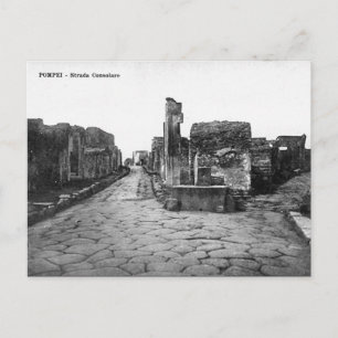 Ancienne carte postale - Pompei, Strada Consolare