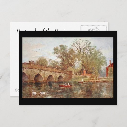 Ancienne carte postale - Pont Clopton, Stratford-u (Devant / Derrière)