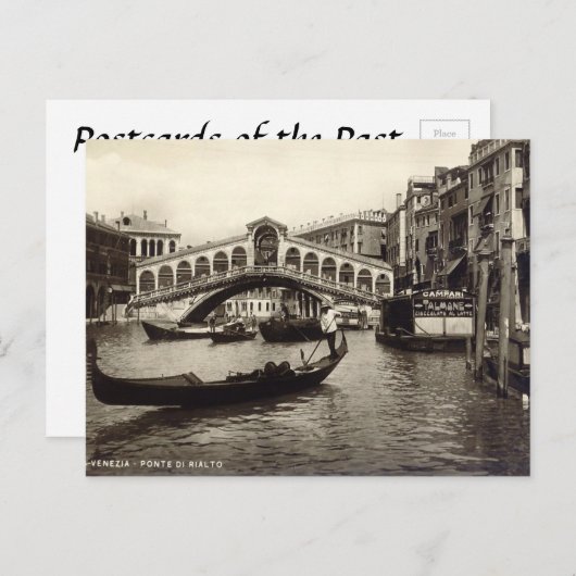 Ancienne carte postale - Ponte di Realto, Venezia (Devant / Derrière)