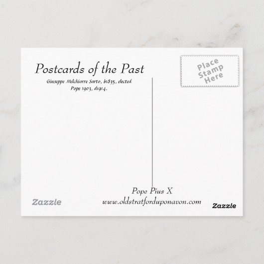 Ancienne carte postale - Pope Pus X (Dos)