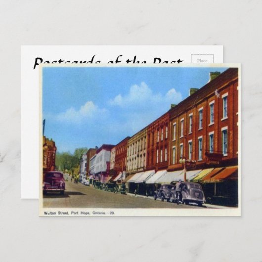 Ancienne carte postale - Port Hope, Ontario, Canad (Devant / Derrière)