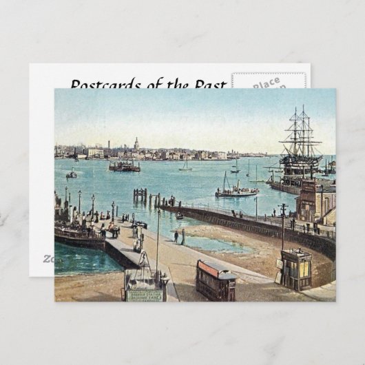 Ancienne carte postale - Port Portsmouth (Devant / Derrière)