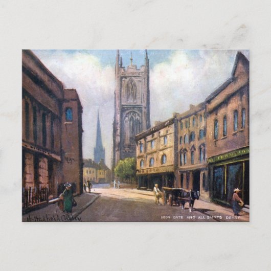 Ancienne carte postale - Porte en fer, Derby (Devant)