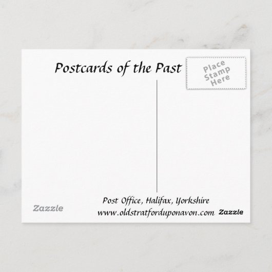 Ancienne carte postale - Poste, Halifax, Yorkshire (Dos)