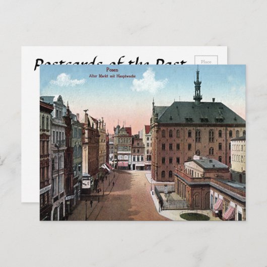 Ancienne carte postale - Poznan, Pologne (Devant / Derrière)