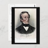 Ancienne carte postale - Président américain John  (Devant / Derrière)