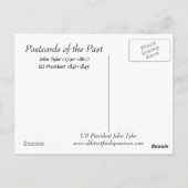 Ancienne carte postale - Président américain John  (Dos)