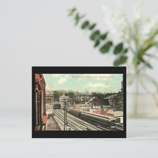Ancienne carte postale - Providence RI, tunnel fer (Debout devant)
