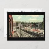 Ancienne carte postale - Providence RI, tunnel fer (Devant / Derrière)