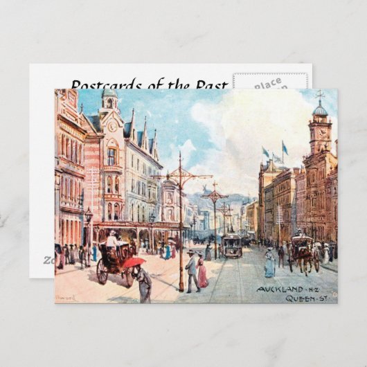 Ancienne carte postale - Queen Street, Auckland, N (Devant / Derrière)