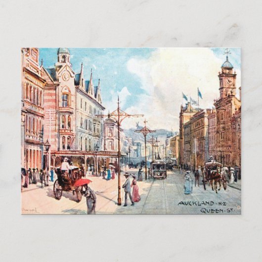 Ancienne carte postale - Queen Street, Auckland, N (Devant)