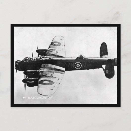 Ancienne carte postale - RAF Lancaster Bomber (Devant)