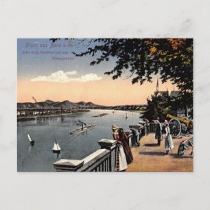 Ancienne carte postale - Rhin, Bonn, Allemagne