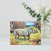 Ancienne carte postale - Rhinoceros (Debout devant)