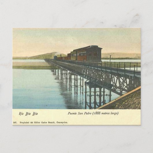 Ancienne carte postale - Rio Bio Bio, Chili (Devant)