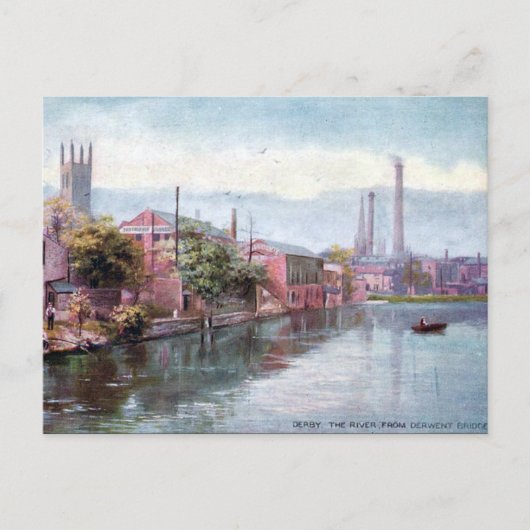 Ancienne carte postale - River Dergone, Derby (Devant)
