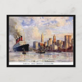 Ancienne carte postale - RMS Aquitania quittant Ne (Devant)