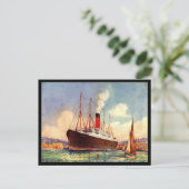 Ancienne carte postale - RMS Carpathia quitter Mes (Debout devant)