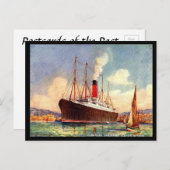 Ancienne carte postale - RMS Carpathia quitter Mes (Devant / Derrière)