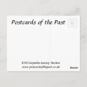Ancienne carte postale - RMS Carpathia quitter Mes (Dos)