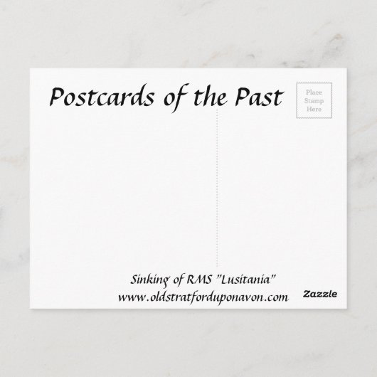 Ancienne carte postale - RMS Lusitania (Dos)