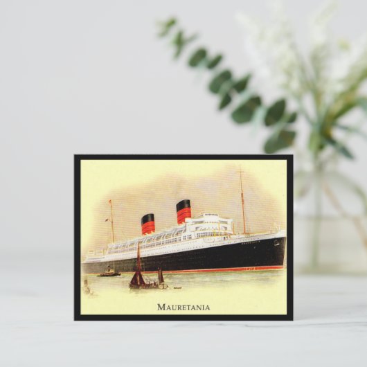 Ancienne carte postale - RMS Mauretania (Debout devant)