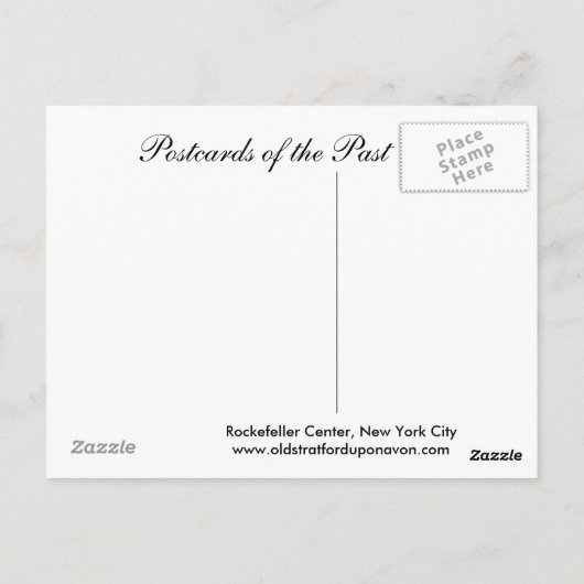 Ancienne carte postale, Rockefeller Center, New Yo (Dos)